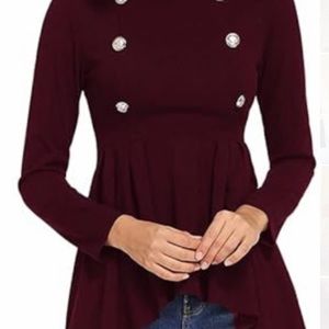 High low top burgundy NWOT